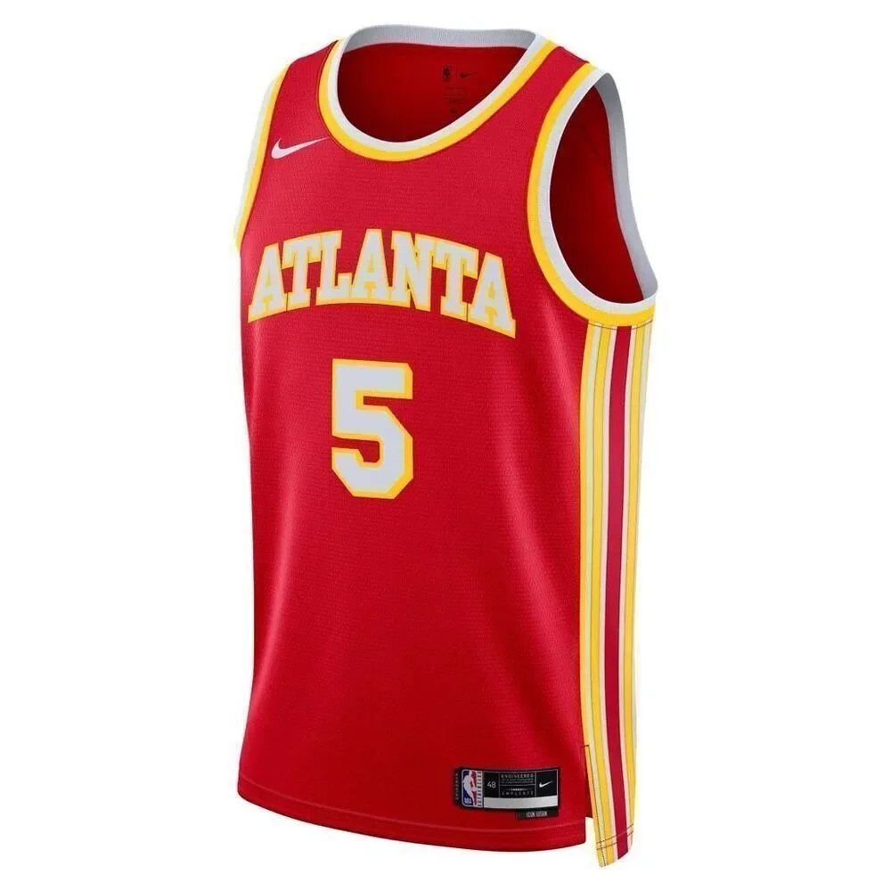 Nike NWT Dejounte Murray Atlanta Hawks Unisex Swingman Jersey Icon Edition Red X